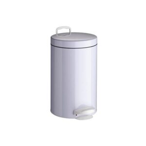 Papelera Blanca 14L Con Pedal