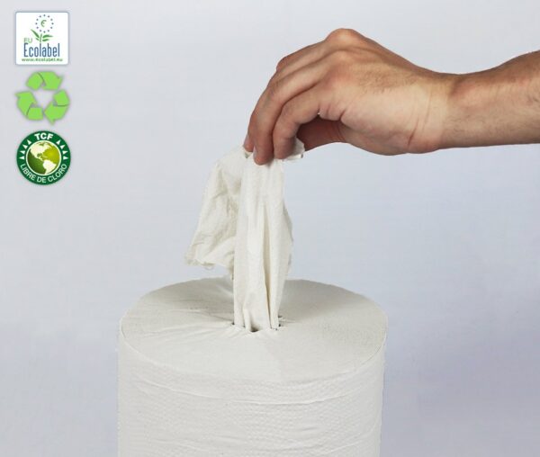 Bobinas de Papel de Manos Celex Reciclado 2 Capas 165m 6 Bobinas Sin cono central