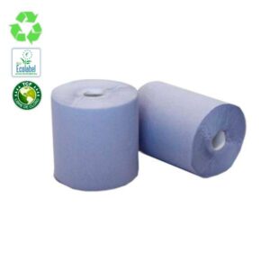 Bobinas Papel Manos Azul Reciclado 2 Capas 120m 6 Rollos