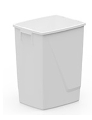 Papelera Plástico 50L sin Tapa MAX Blanco