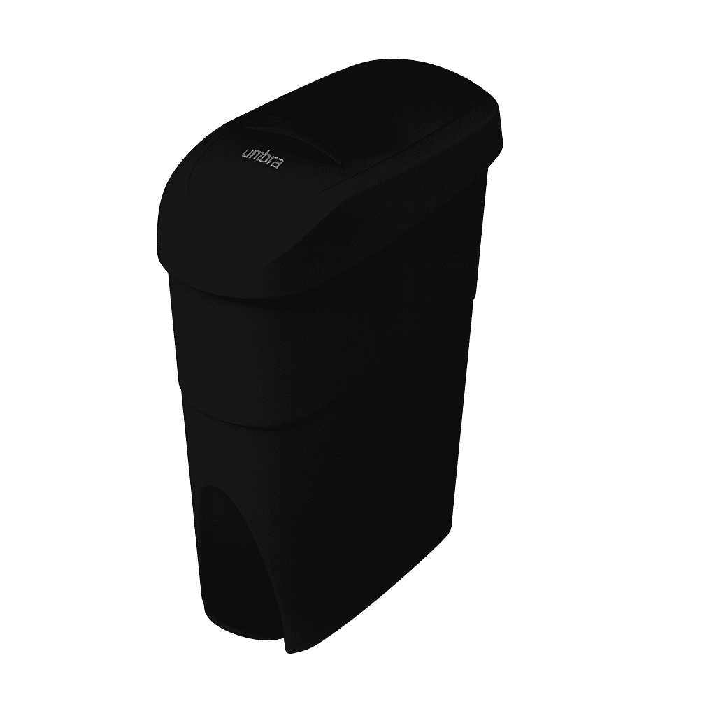 Contenedor Higiene Femenina Con Pedal 15L/ Negro/ 1 Unidad